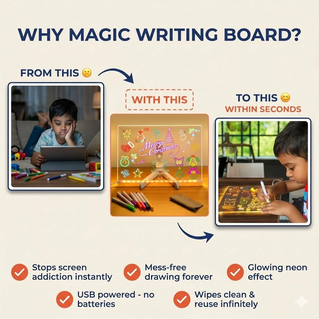 Magic Writing Board with Pen & Light - Image 3