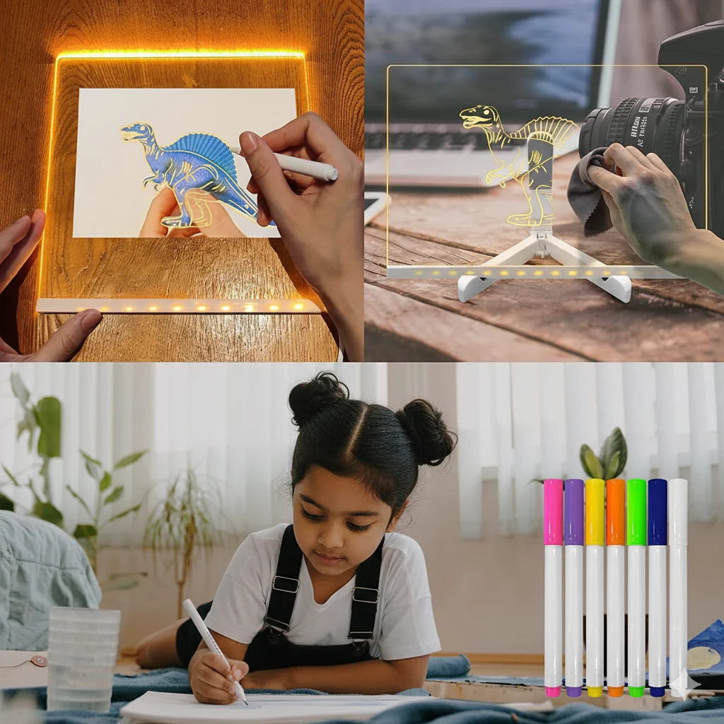 Magic Writing Board with Pen & Light - Image 6
